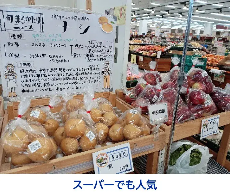 地元スーパーのかみふらの軽トラ市コーナー